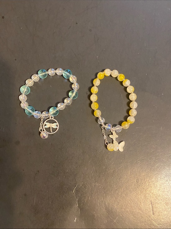 Fashion Jewelry Jewelry - Fashion Jewelry Blue & Yellow Beaded Charm Bracelets